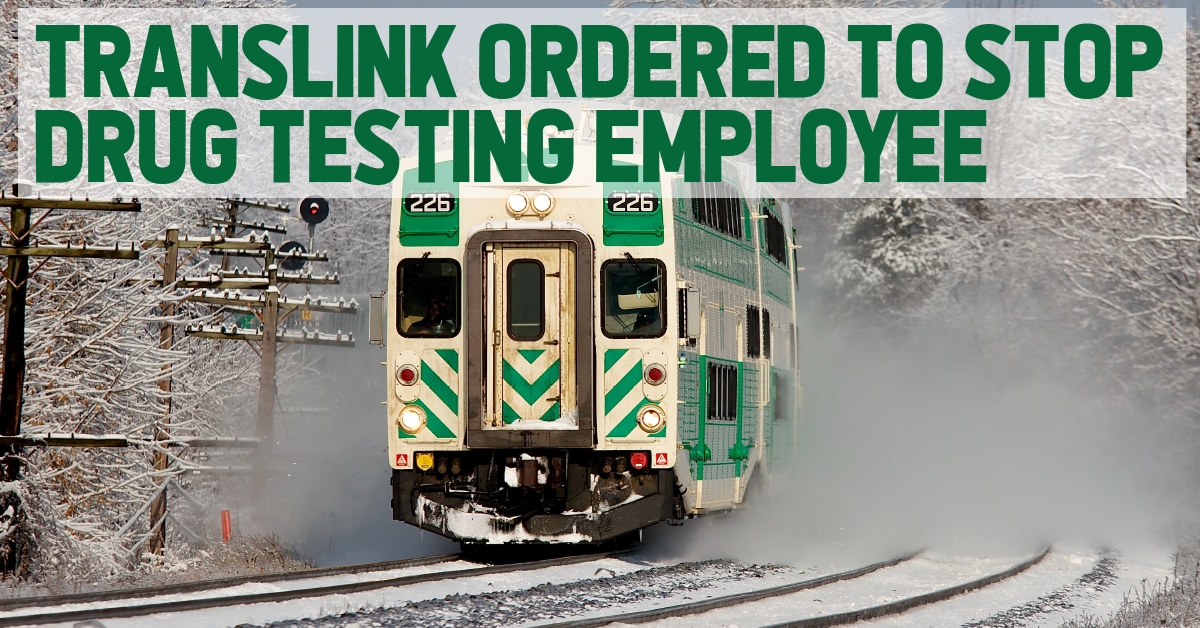 TransLink ordered to stop random testing of employee