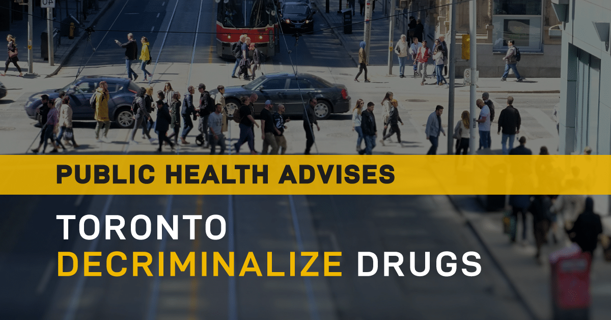 Toronto public health recommends decriminalization of drugs