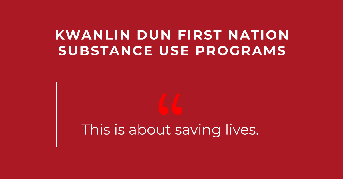 Kwanlin Dün First Nation announces new substance use programs