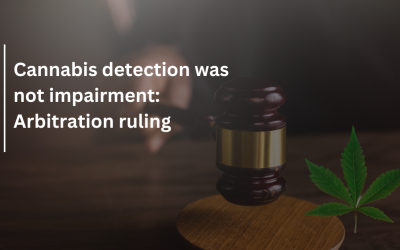 Cannabis detection was not impairment: Arbitration ruling