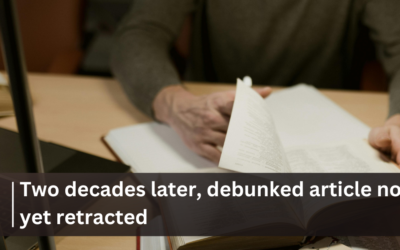 Two decades later, debunked article not yet retracted