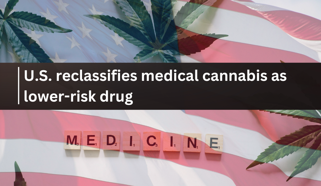 U.S. reclassifies medical cannabis as lower-risk drug