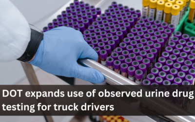 DOT expands use of observed urine drug testing for truck drivers
